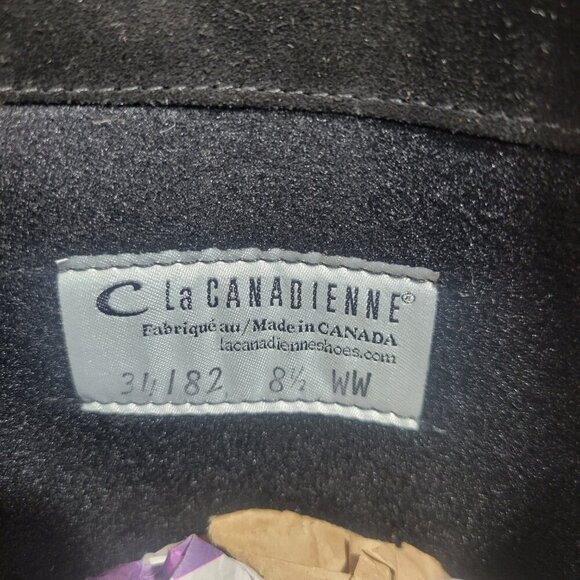 La Canadienne Jennifer Women's Size 8.5 WW US Black Suede Zipper Knee-High Boots - Picture 12 of 12